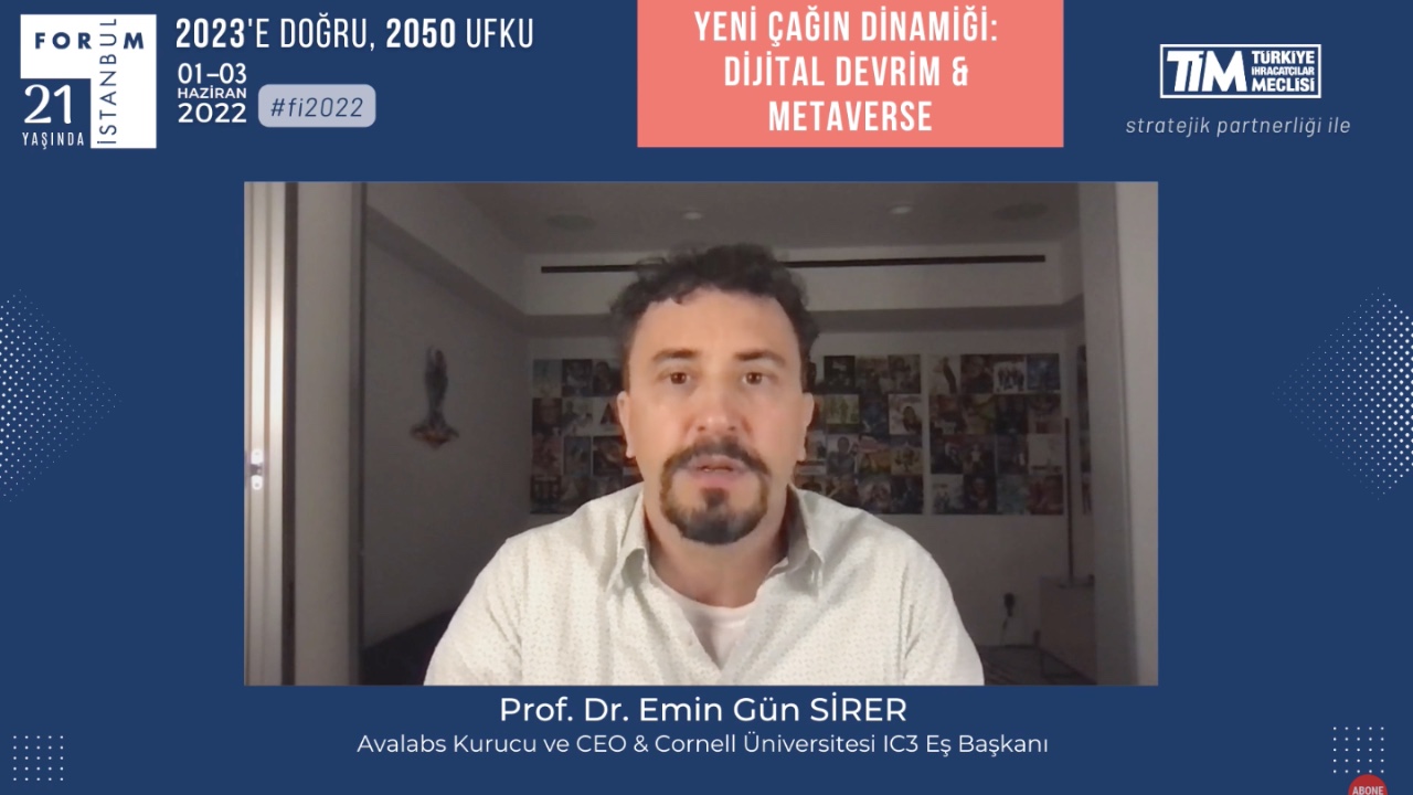 emin gun sirer blokzincir dunyaya yaklasan meteor gibi