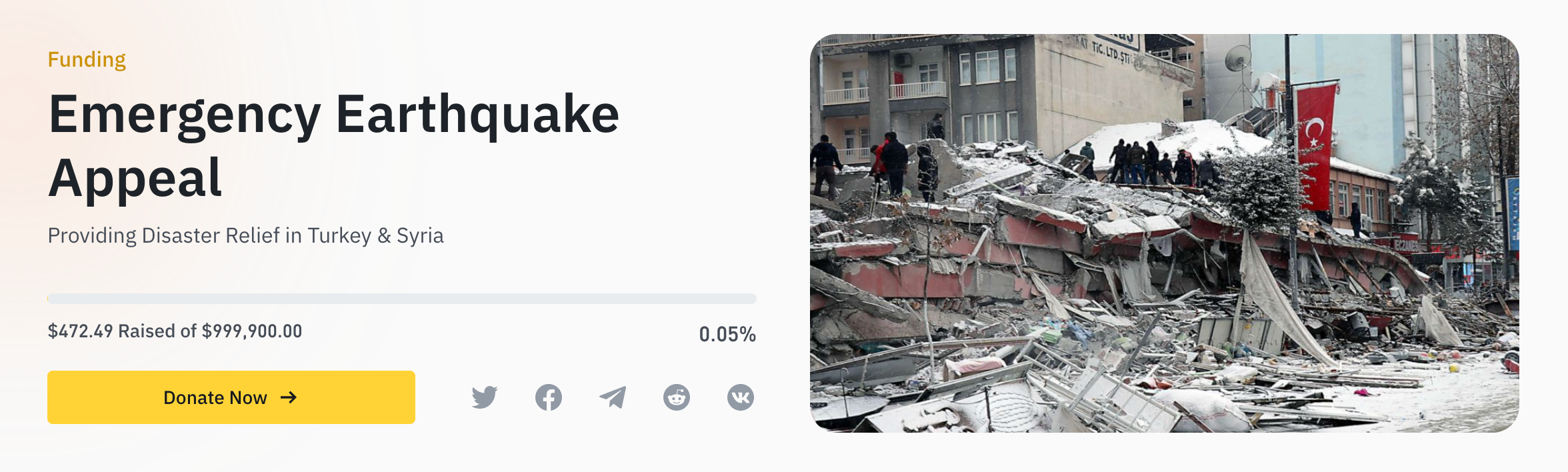 binanceden deprem bolgesine destekassdc