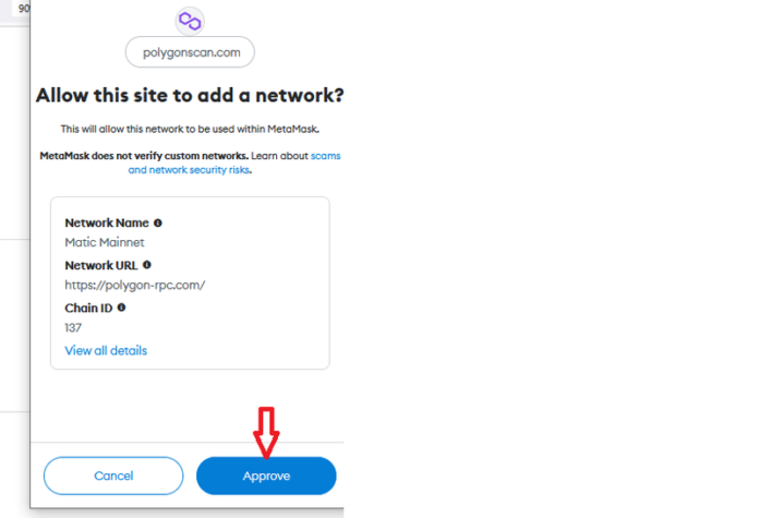 metamask polygon ekleme 2