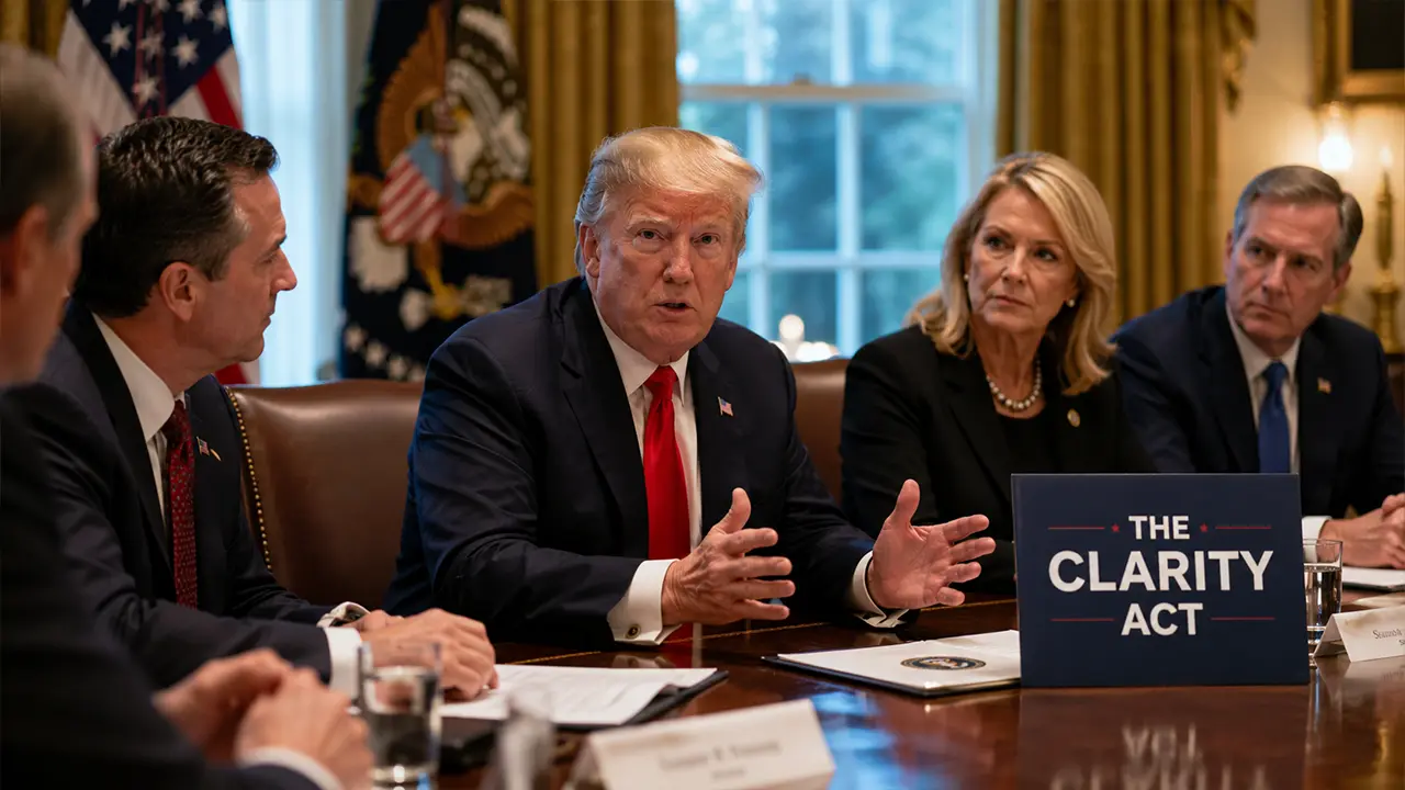 Trump, CLARITY Act görüşmeleri için senatörlerle bir araya geliyor